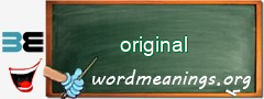 WordMeaning blackboard for original